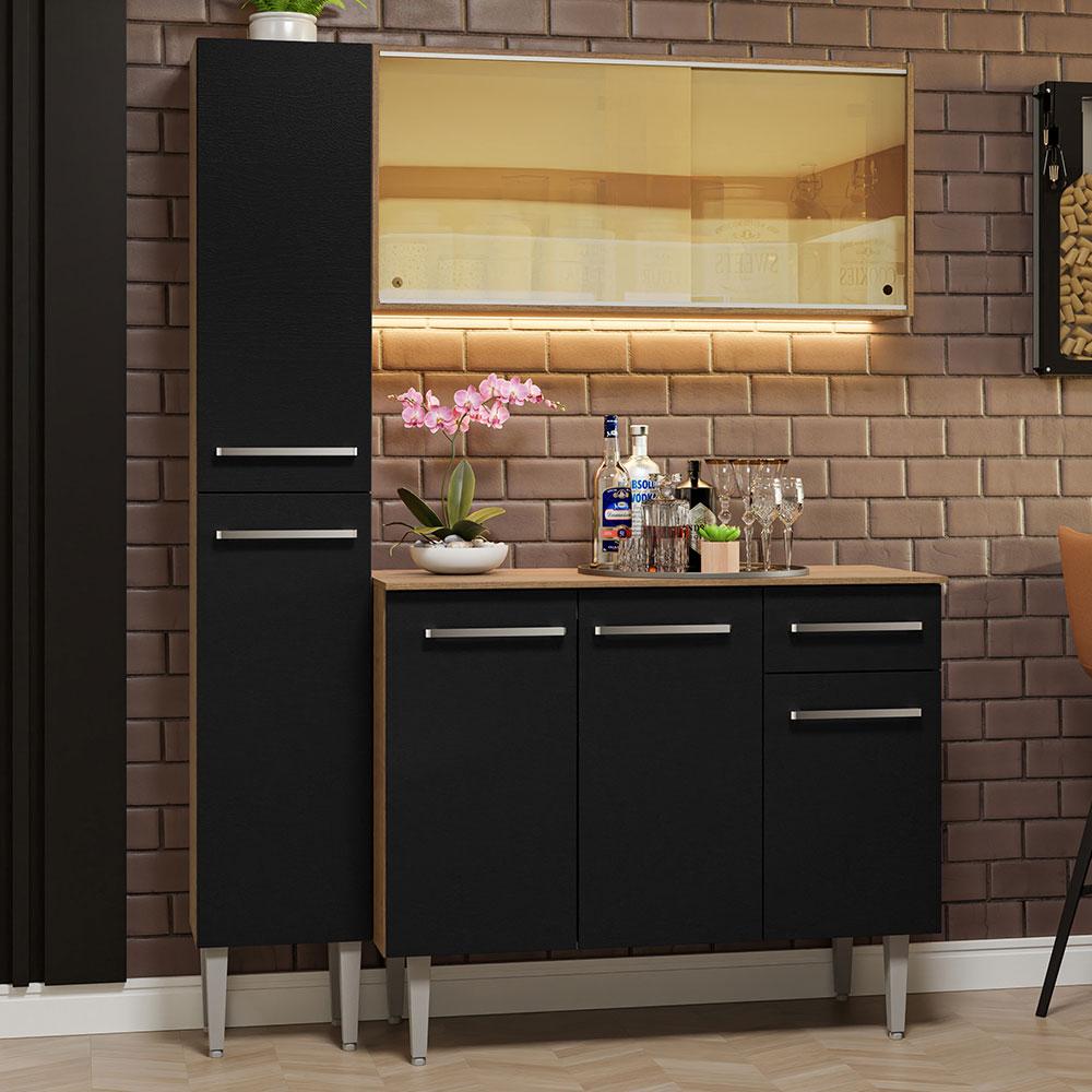 Foto 2 | Cocina Integral Madesa Negro de 137 Cm