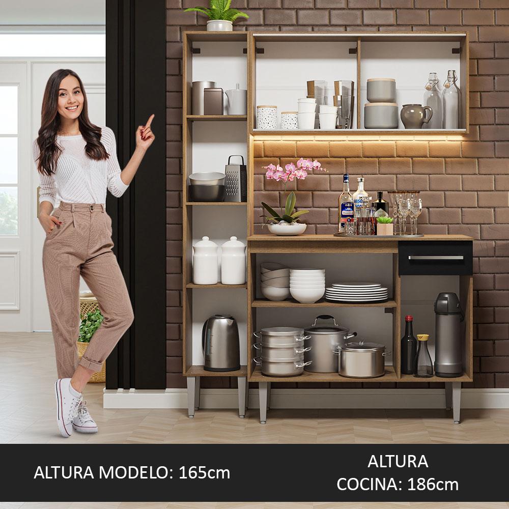 Foto 7 pulgar | Cocina Integral Madesa Negro de 137 Cm