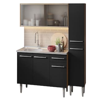 Foto 1 | Cocina Integral Madesa Negro de 137 Cm