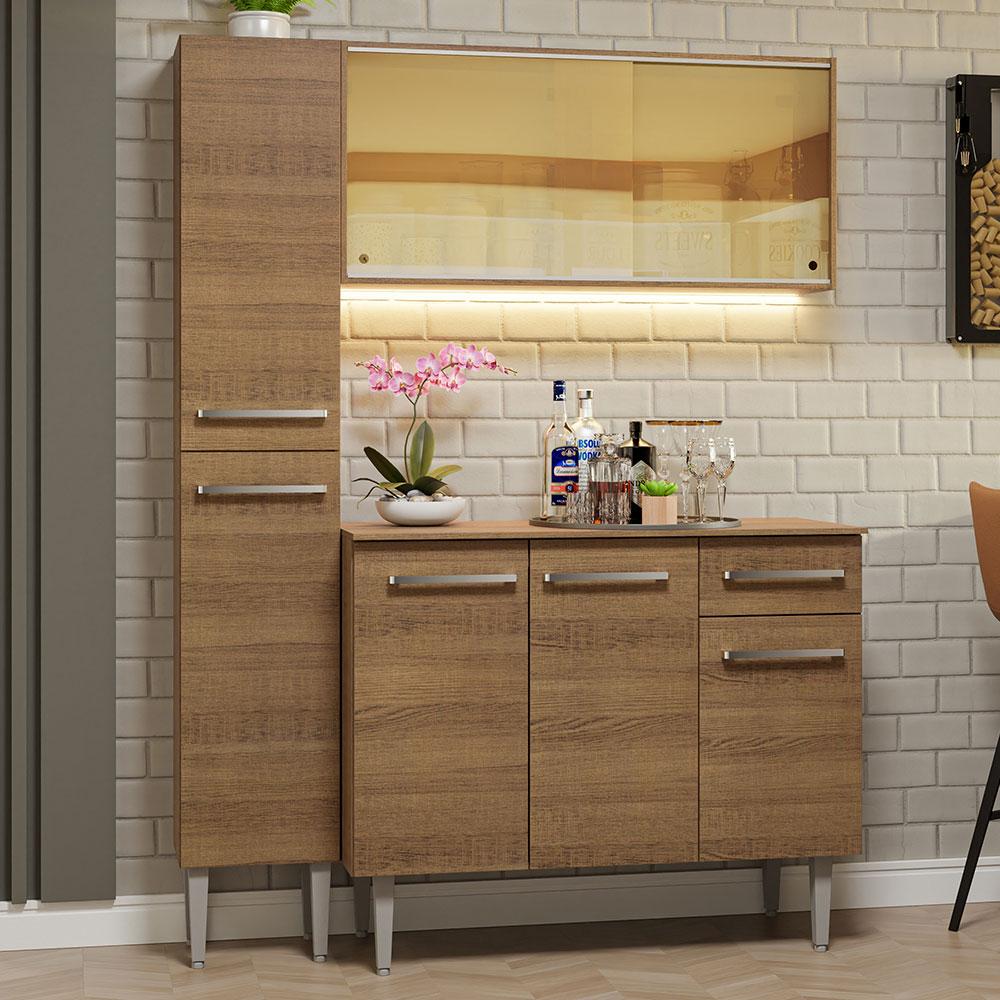 Foto 2 | Cocina Integral Madesa Marrón de 137 Cm