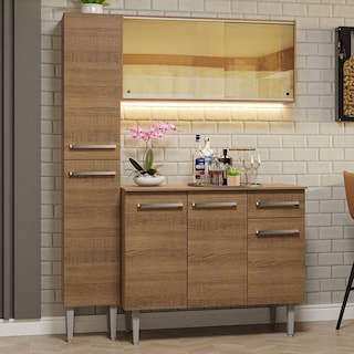 Foto 2 | Cocina Integral Madesa Marrón de 137 Cm