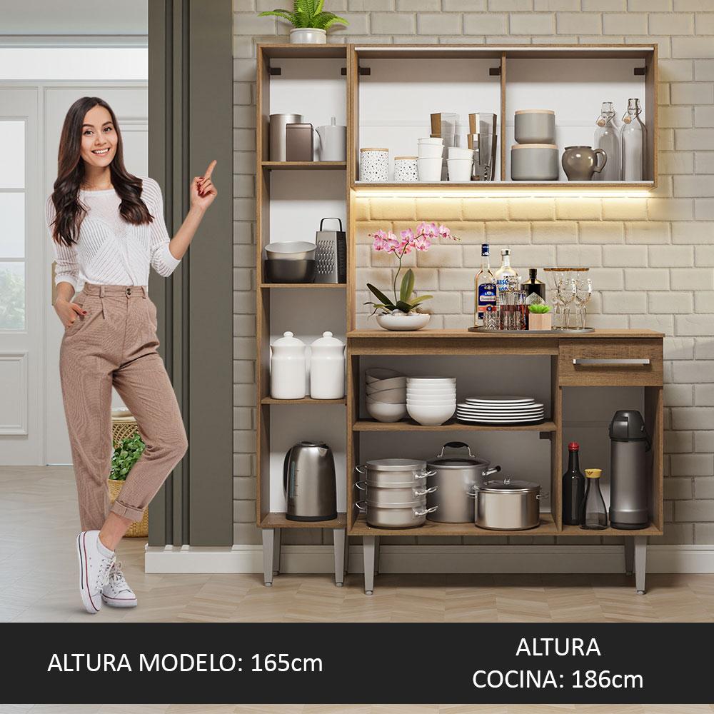Foto 7 pulgar | Cocina Integral Madesa Marrón de 137 Cm