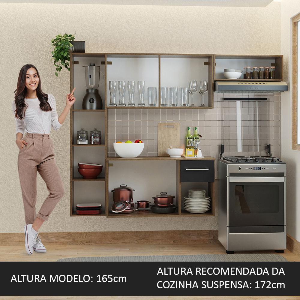 Foto 6 pulgar | Cocina Integral Madesa GREA180001 Negra de 180 cm