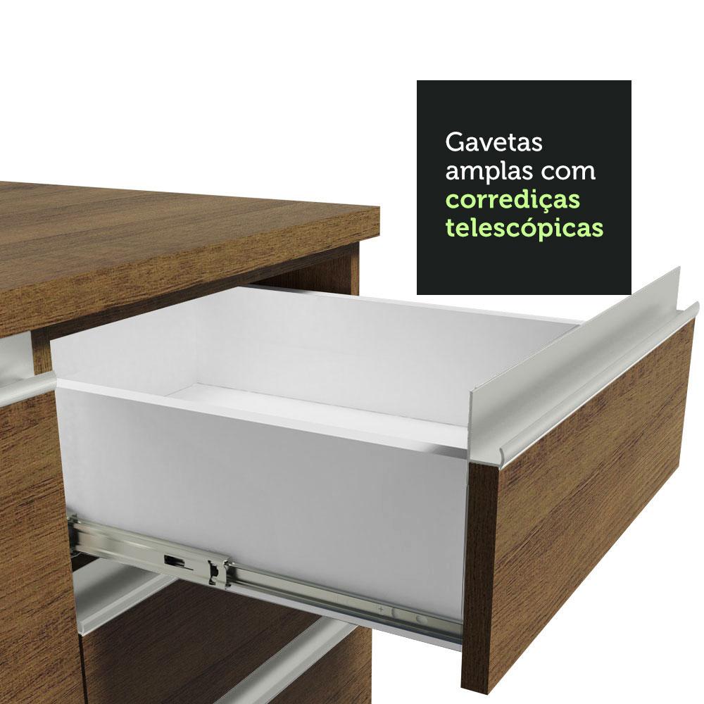 Foto 7 | Cocina Integral Madesa Glamy Marrón 180cm con Tiradores de Aluminio y Guías Telescópicas