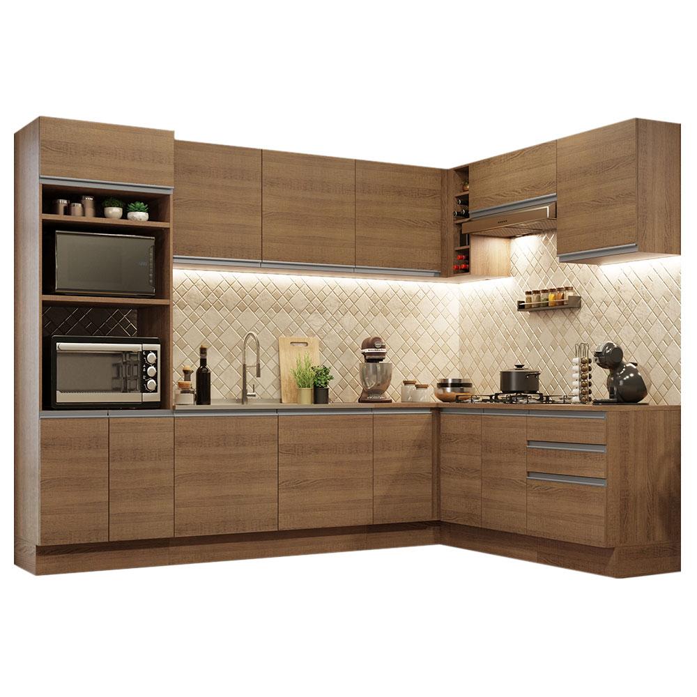 Cocina Integral Madesa Glamy Marrón 479 Cm