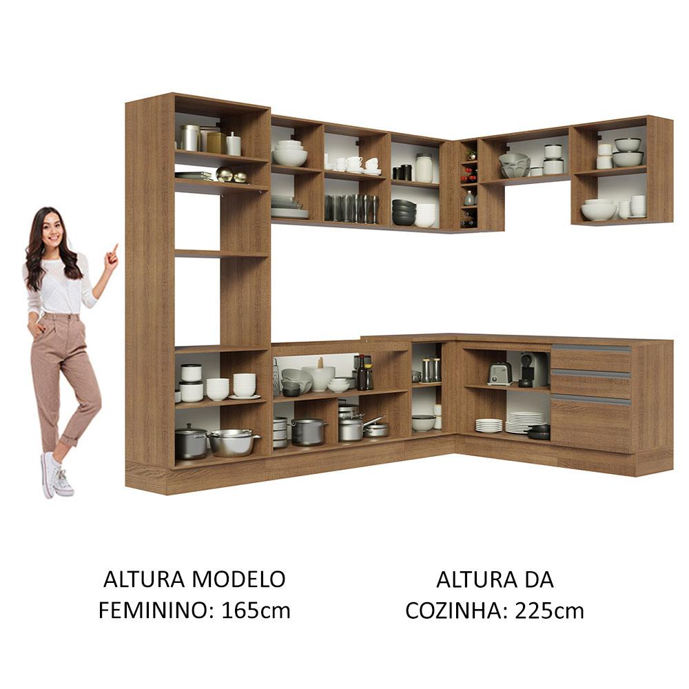 Foto 5 | Cocina Integral Madesa Glamy Marrón 479 Cm