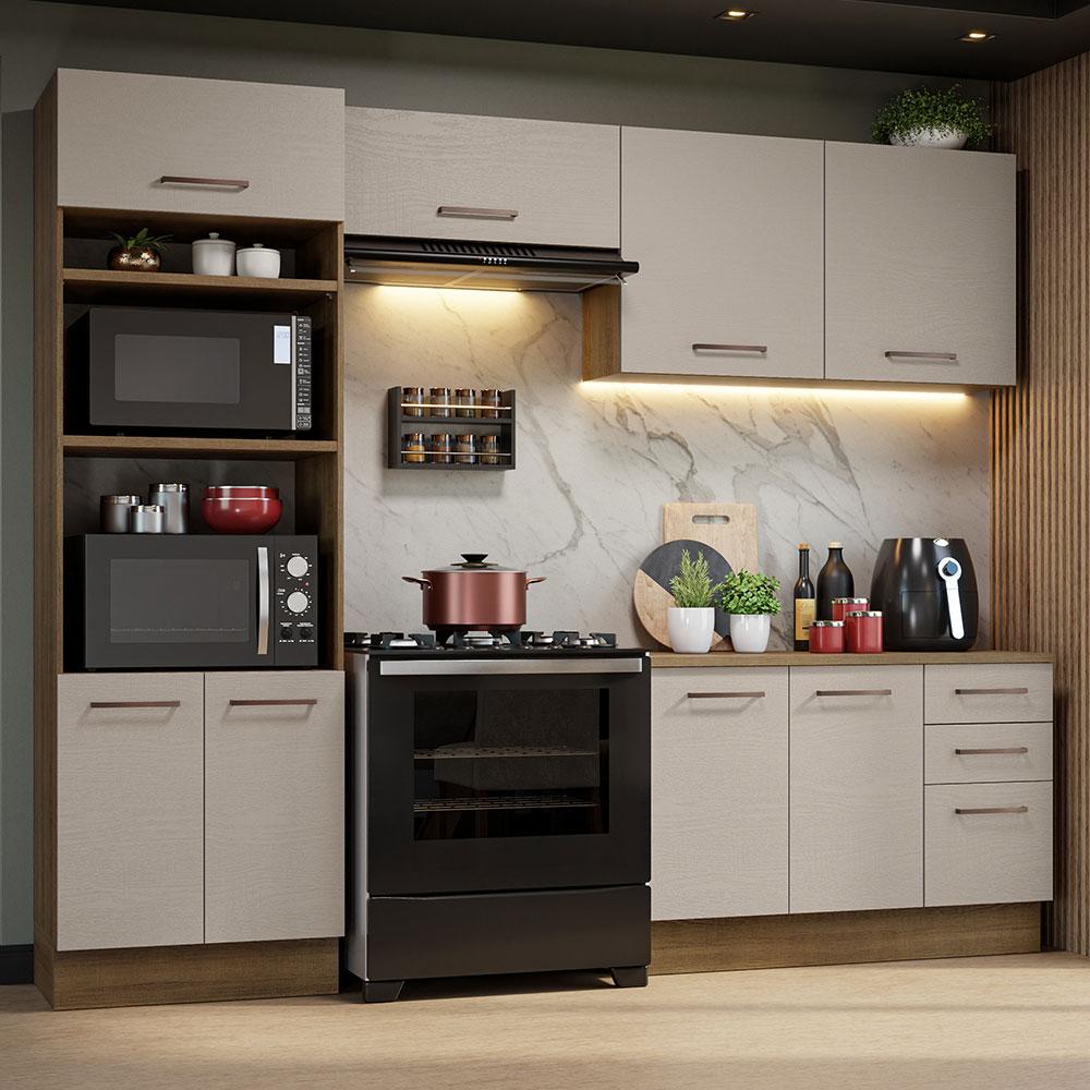 Cocina Integral Madesa Agata Beige 270 Cm