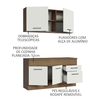 Foto 4 | Cocina Integral Madesa Ágata Marrón con Blanco