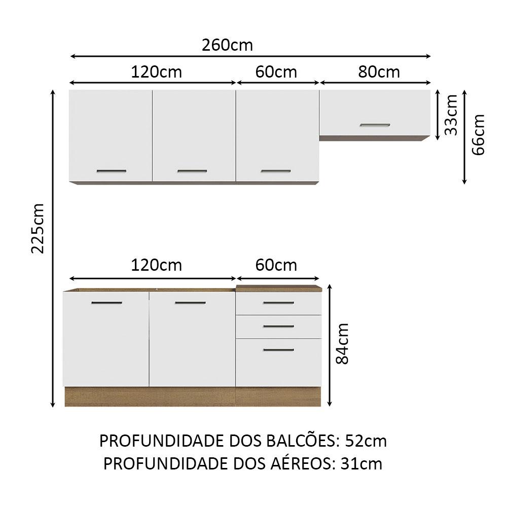 Foto 4 pulgar | Cocina Integral Madesa Ágata Marrón con Blanco