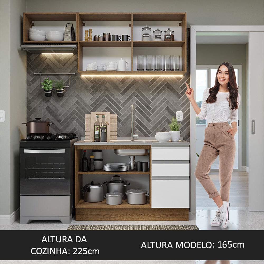 Foto 6 pulgar | Cocina Integral Madesa Glamy Blanca 180 Cm