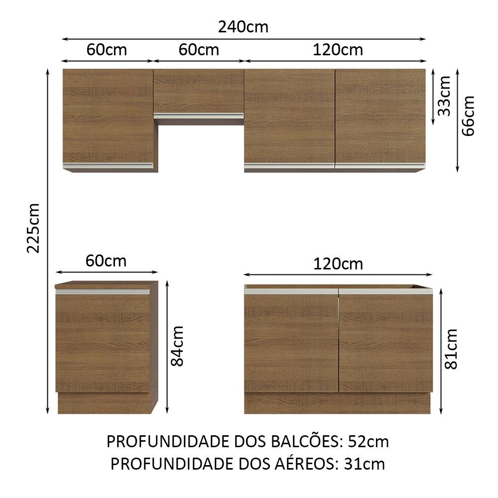 Foto 4 pulgar | Cocina Integral Madesa Glamy Marrón