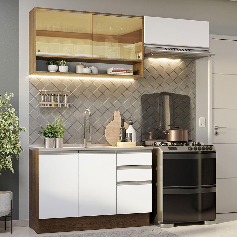 Foto 1 | Cocina Integral Madesa Glamy Blanca 200 Cm