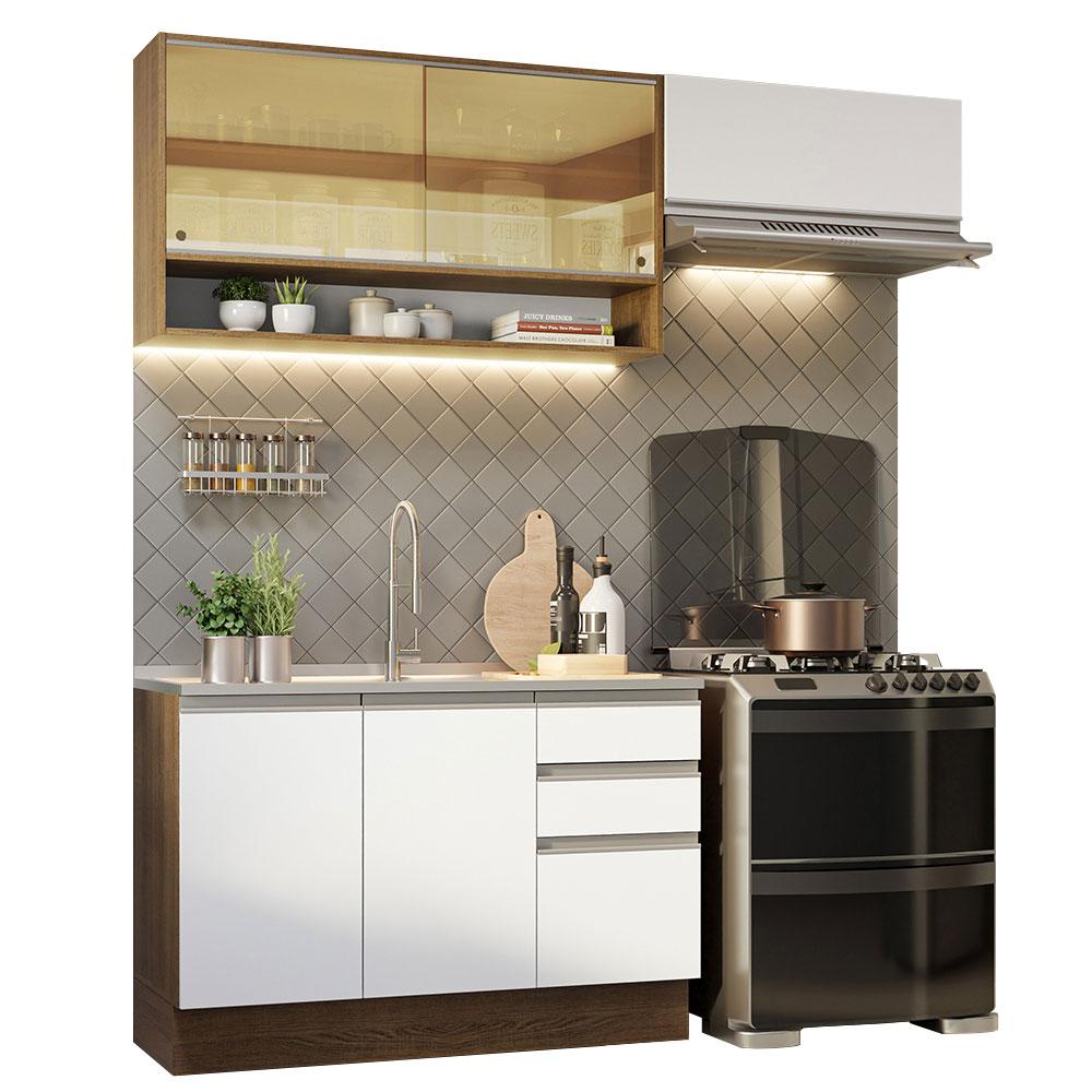 Foto 3 pulgar | Cocina Integral Madesa Glamy Blanca 200 Cm