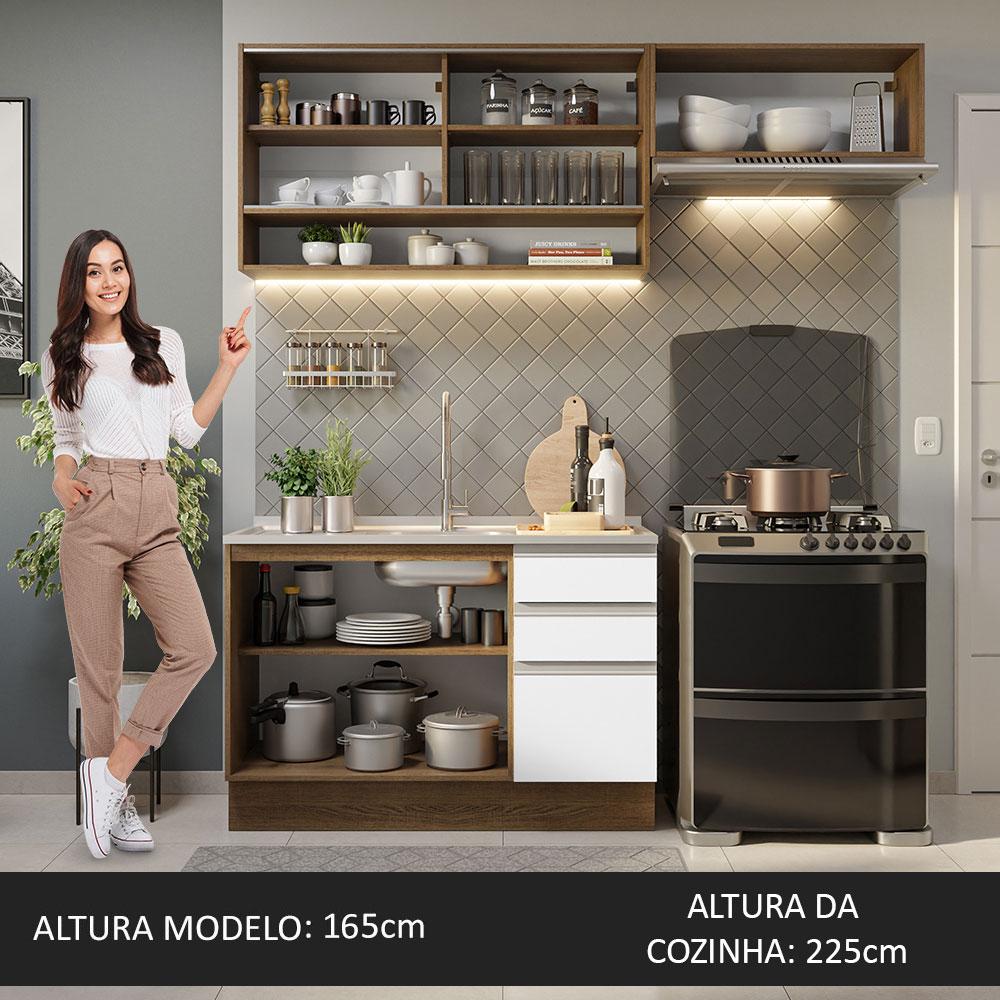 Foto 6 pulgar | Cocina Integral Madesa Glamy Blanca 200 Cm