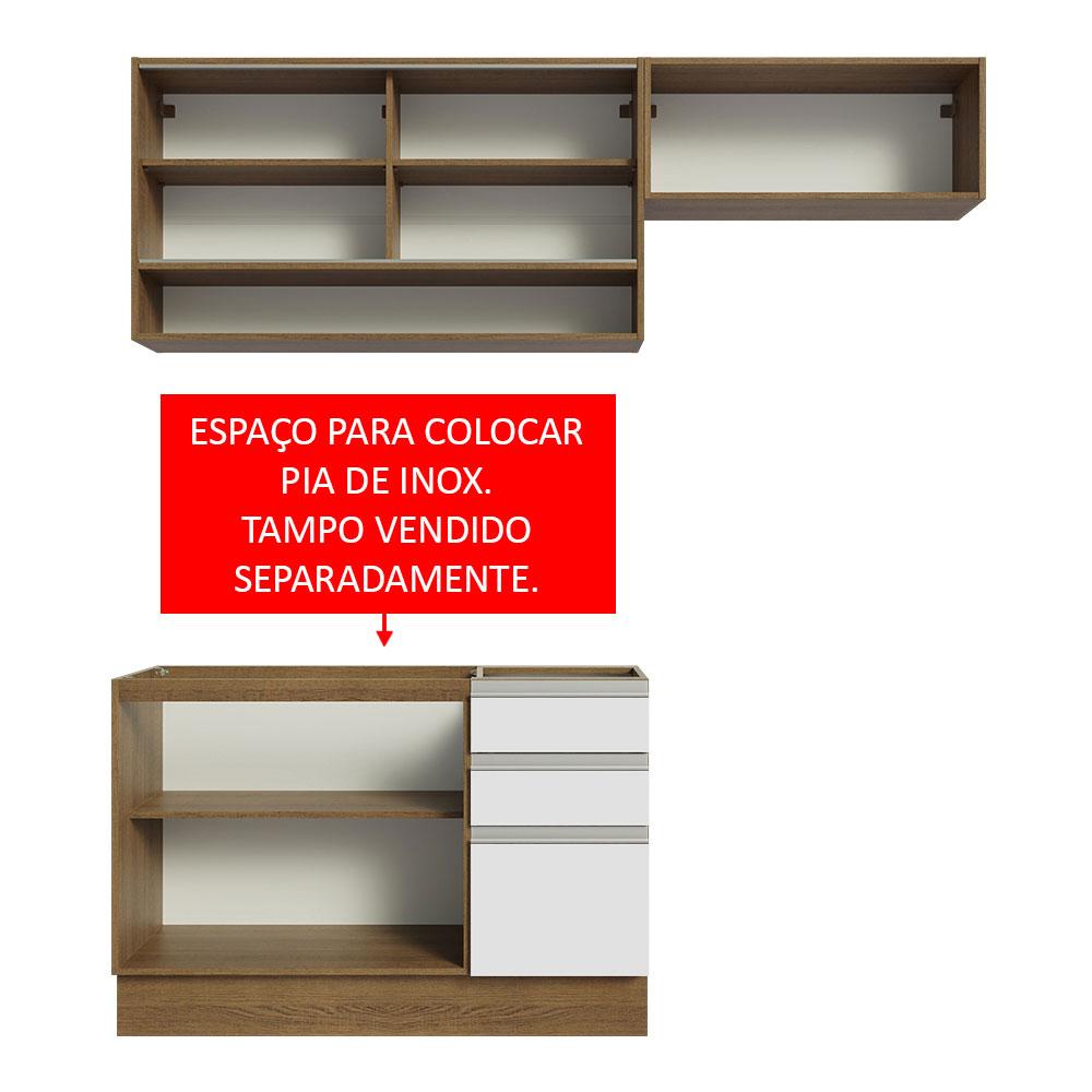 Foto 7 pulgar | Cocina Integral Madesa Glamy Blanca 200 Cm