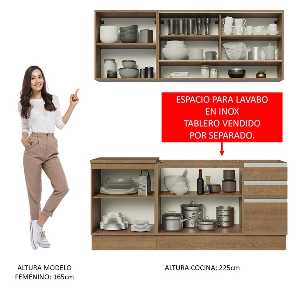 Foto 5 | Cocina Integral Madesa Glamy Marrón 180 Cm