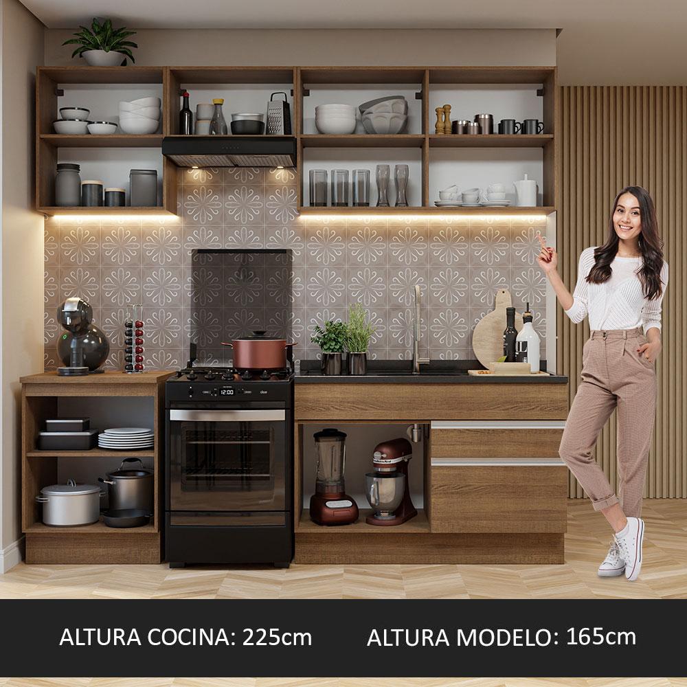 Foto 6 pulgar | Cocina Integral Madesa Glamy Marrón 240 cm