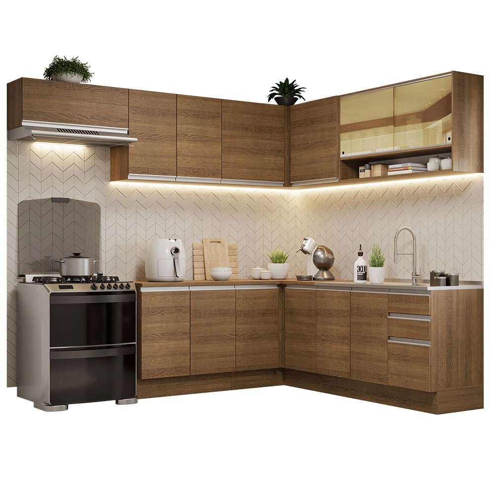 Cocina Integral Madesa Glamy Marrón 469 cm