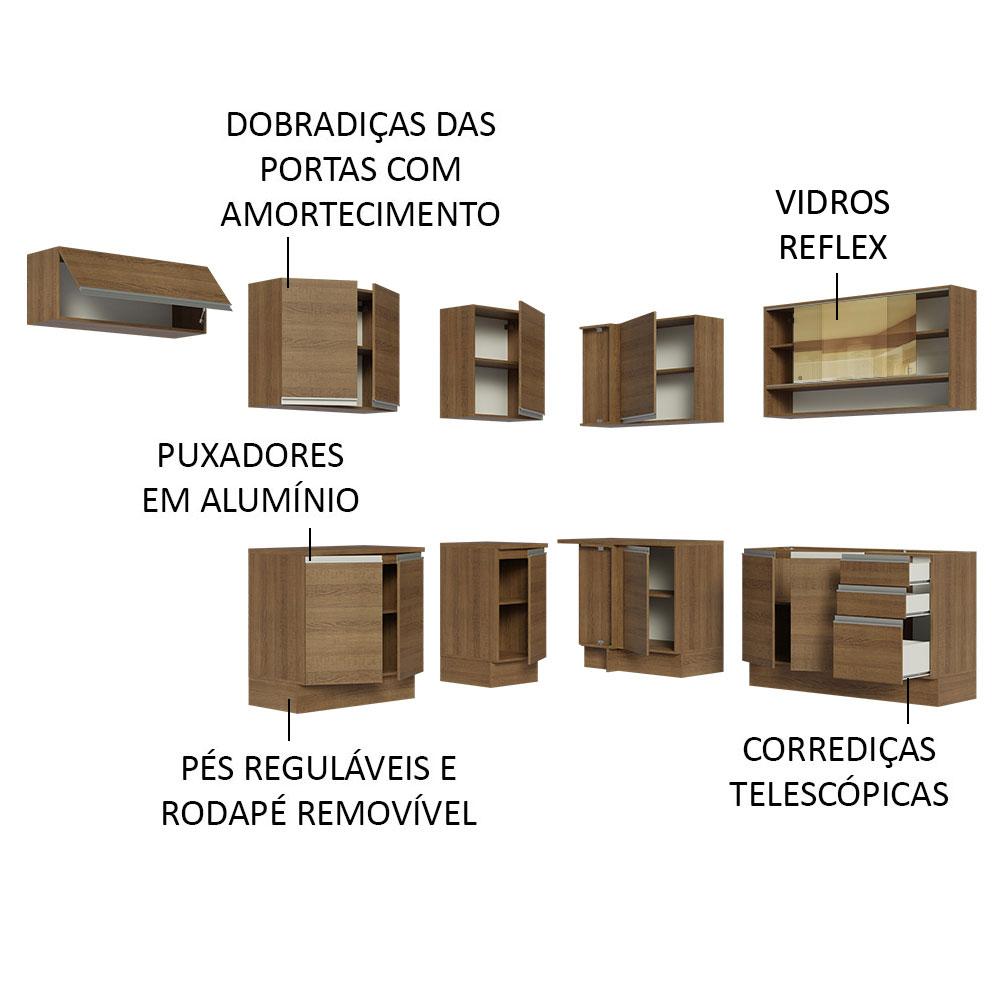 Foto 4 | Cocina Integral Madesa Glamy Marrón 469 cm