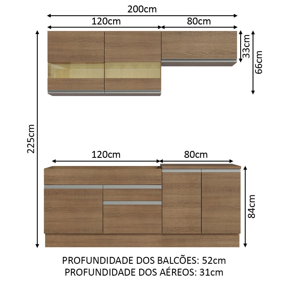 Foto 4 pulgar | Cocina Integral Madesa Glamy Marrón