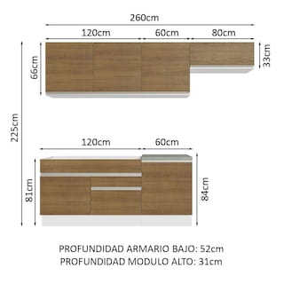 Foto 3 | Mueble de Cocina Integral Madesa Glamy 260 cm 03