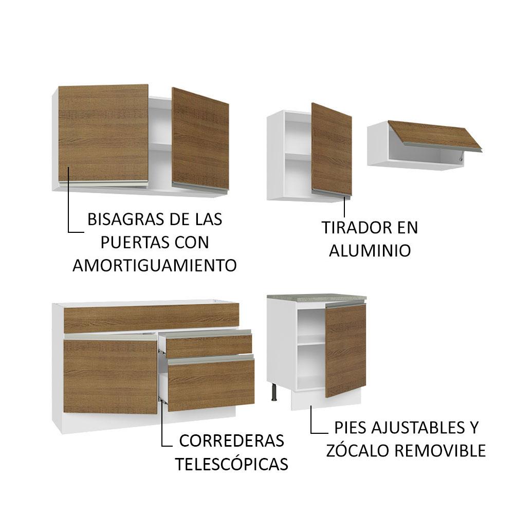 Foto 5 pulgar | Mueble de Cocina Integral Madesa Glamy 260 cm 03