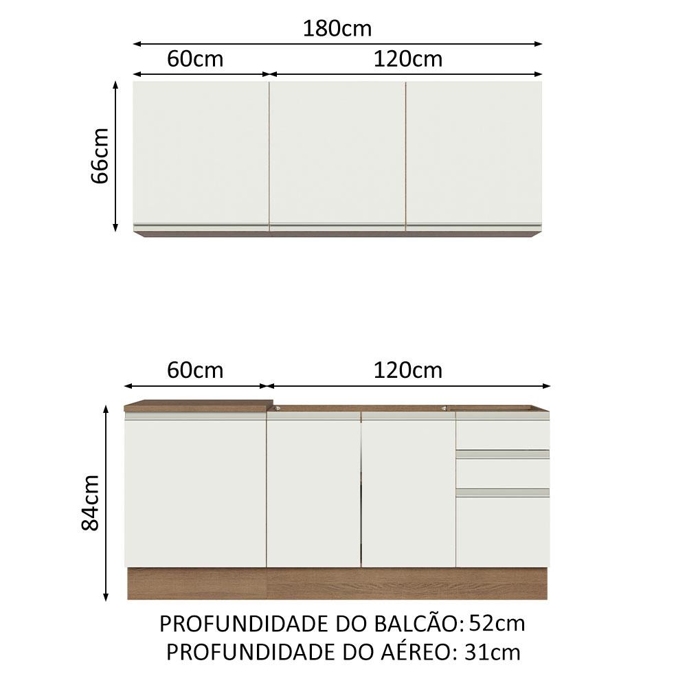 Foto 4 pulgar | Cocina Integral Madesa Glamy Blanca