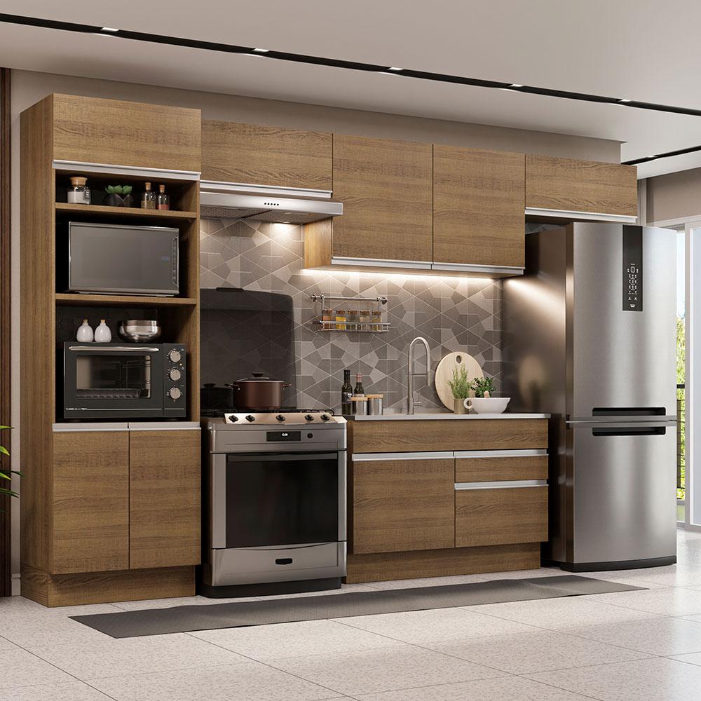 Foto 3 pulgar | Cocina Integral Madesa Glamy Marrón 350 Cm