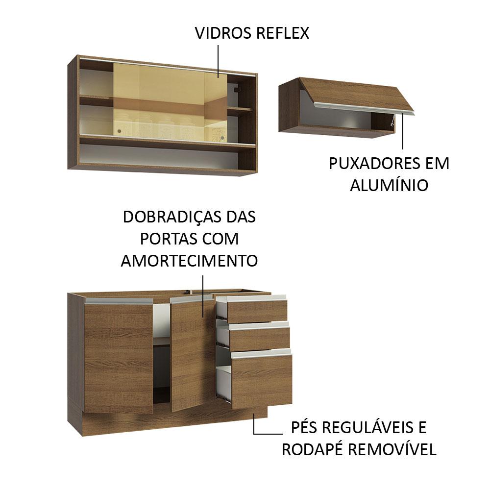 Foto 4 | Cocina Integral Madesa Glamy Marrón 200 cm