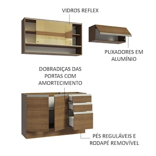 Foto 4 | Cocina Integral Madesa Glamy Marrón 200 cm