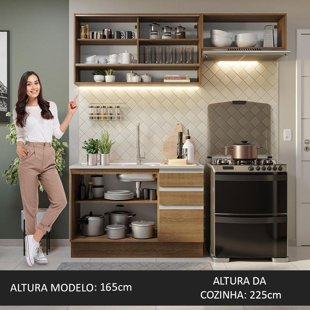 Foto 5 | Cocina Integral Madesa Glamy Marrón 200 cm