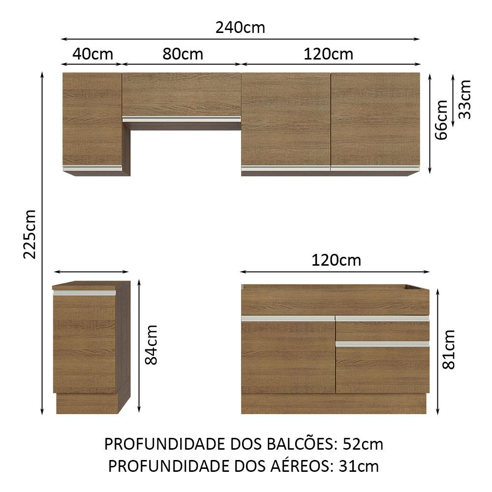 Foto 4 pulgar | Cocina Integral Madesa Glamy Marrón