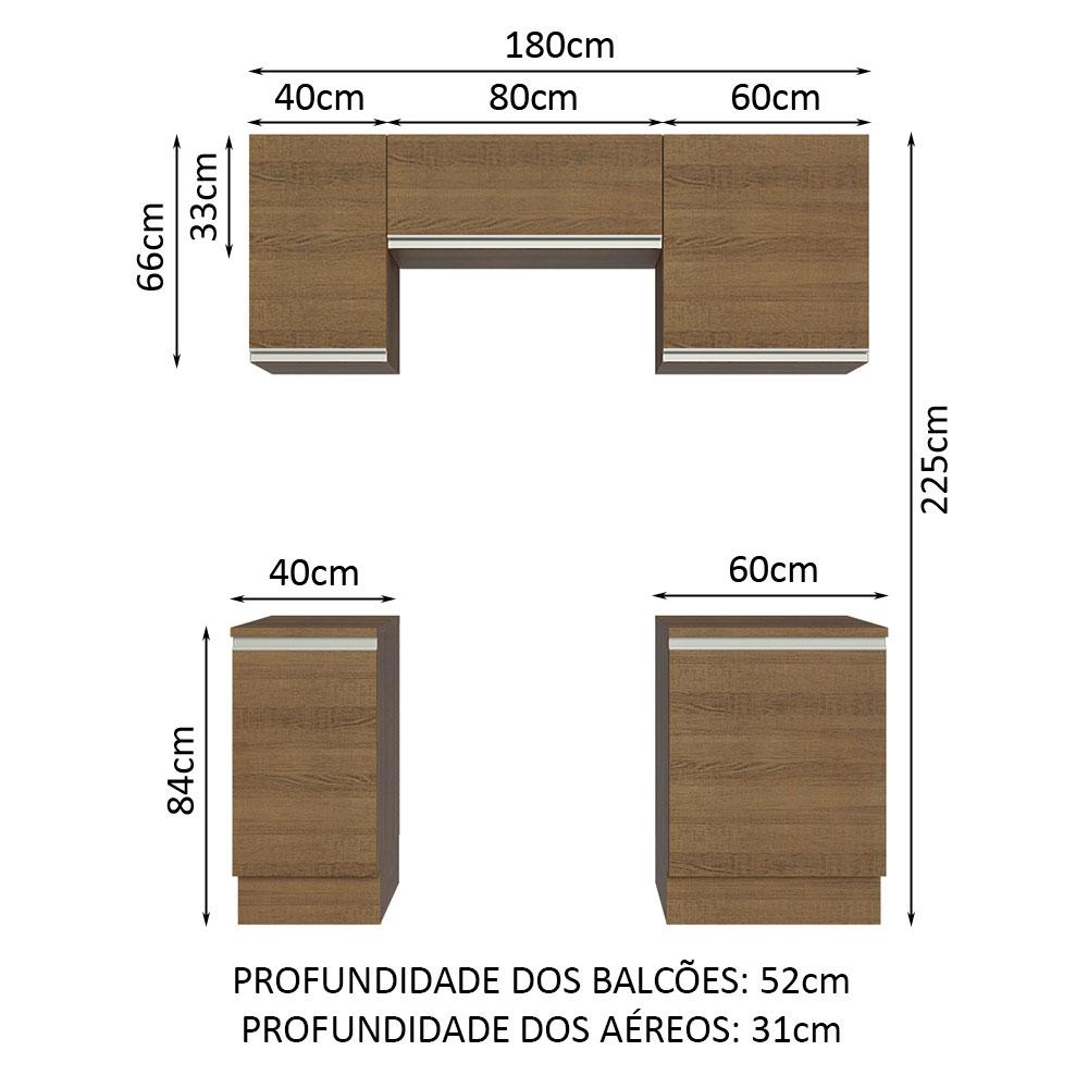 Foto 4 pulgar | Cocina Integral Madesa Glamy Marrón