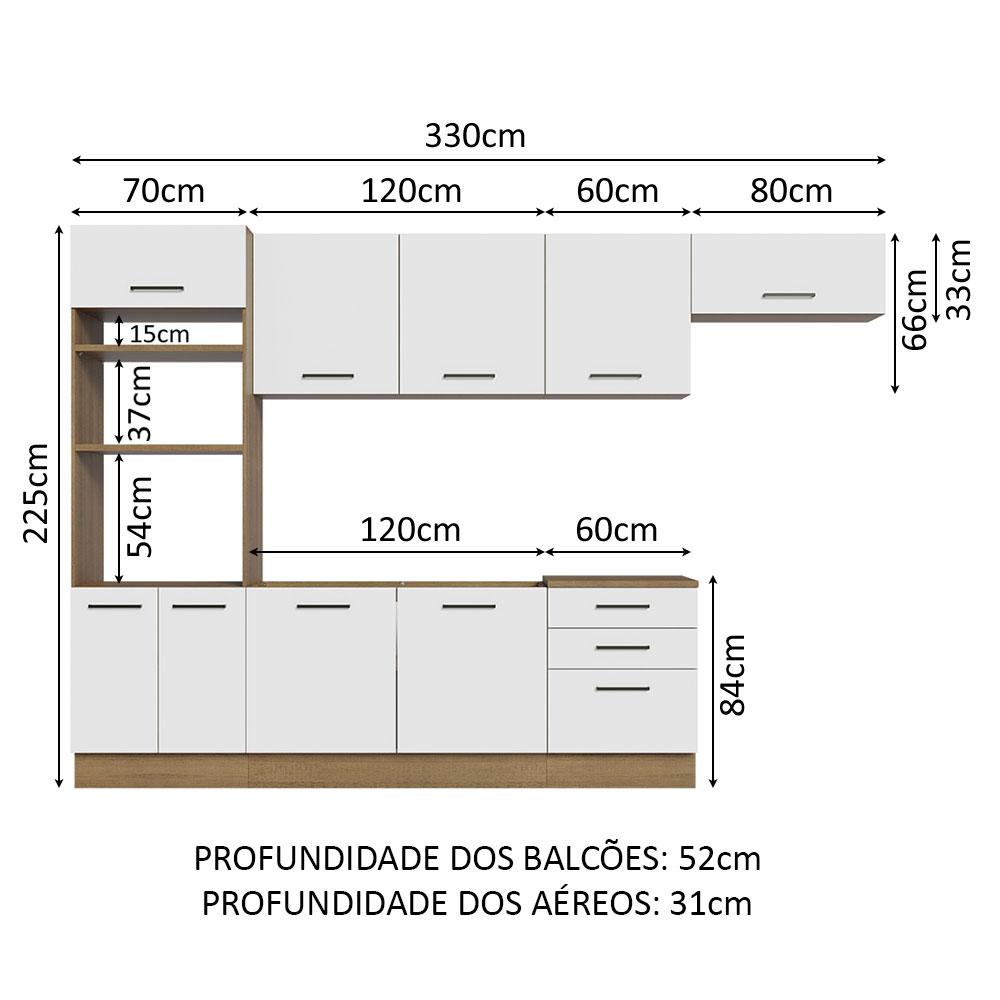 Foto 4 pulgar | Cocina Integral Madesa Ágata Marrón con Blanco