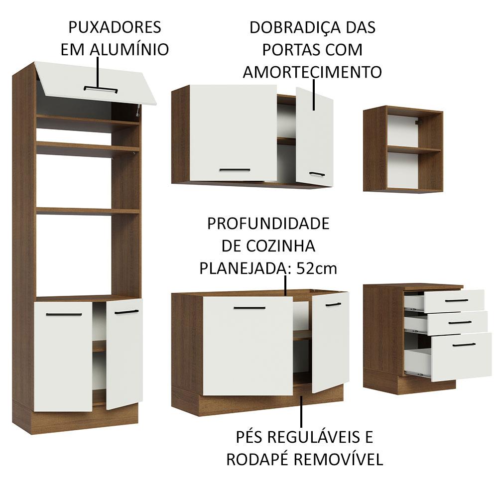 Foto 4 | Cocina Integral 250 cm Agata Madesa 01 Marrón