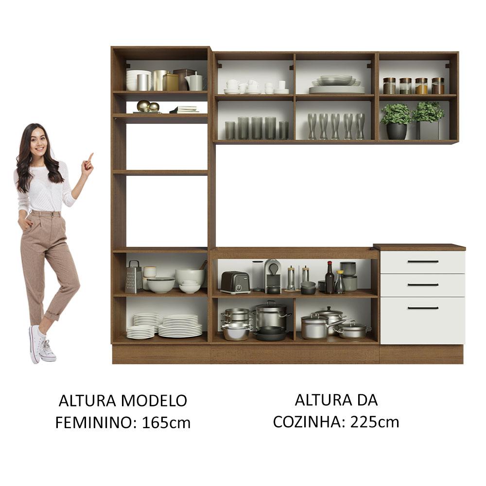 Foto 5 | Cocina Integral 250 cm Agata Madesa 01 Marrón