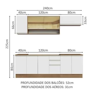 Foto 3 | Cocina Integral Madesa Glamy Blanco 240 Cm