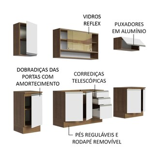 Foto 4 | Cocina Integral Madesa Glamy Blanco 240 Cm
