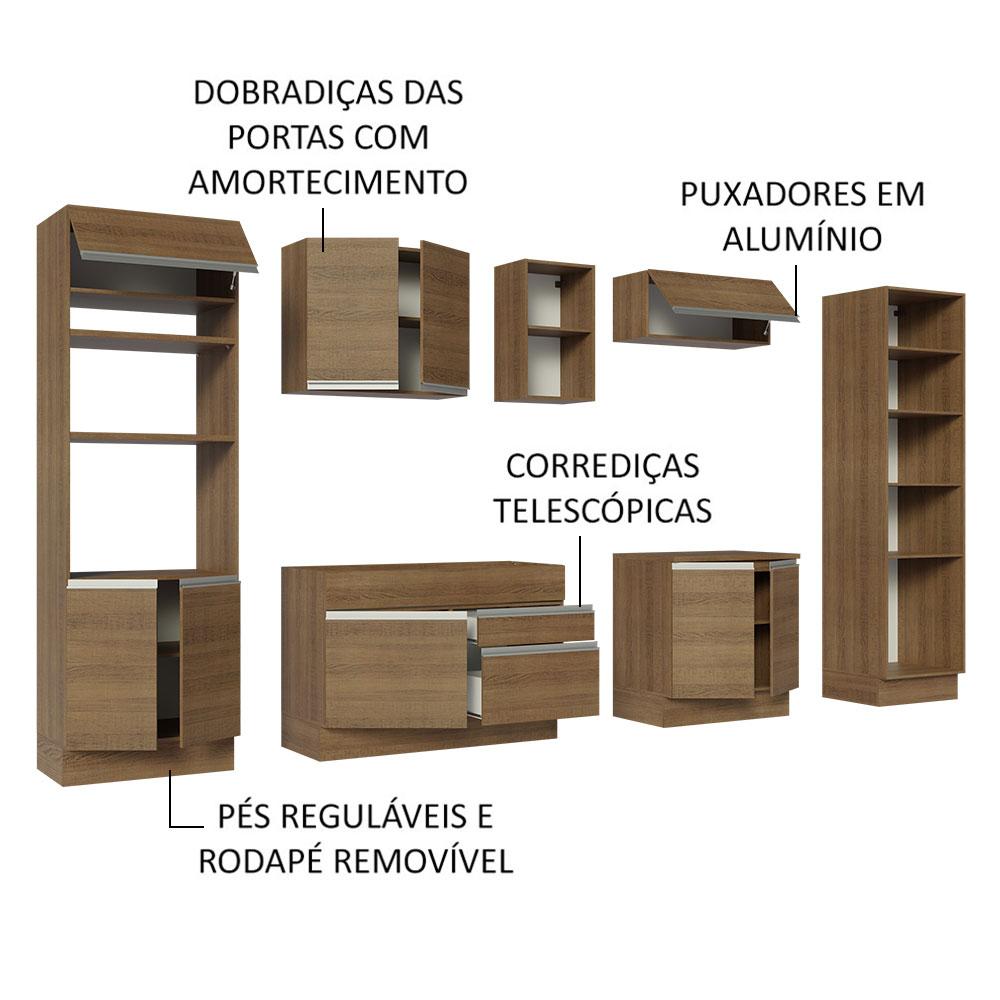 Foto 4 | Cocina Integral Madesa Glamy Marrón 330 Cm