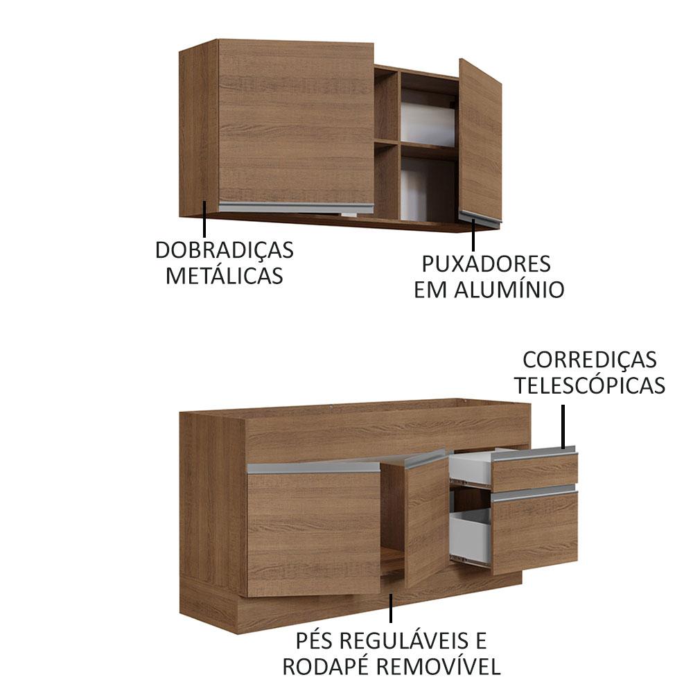 Foto 4 | Cocina Integral Madesa Glamy Marrón 120 Cm