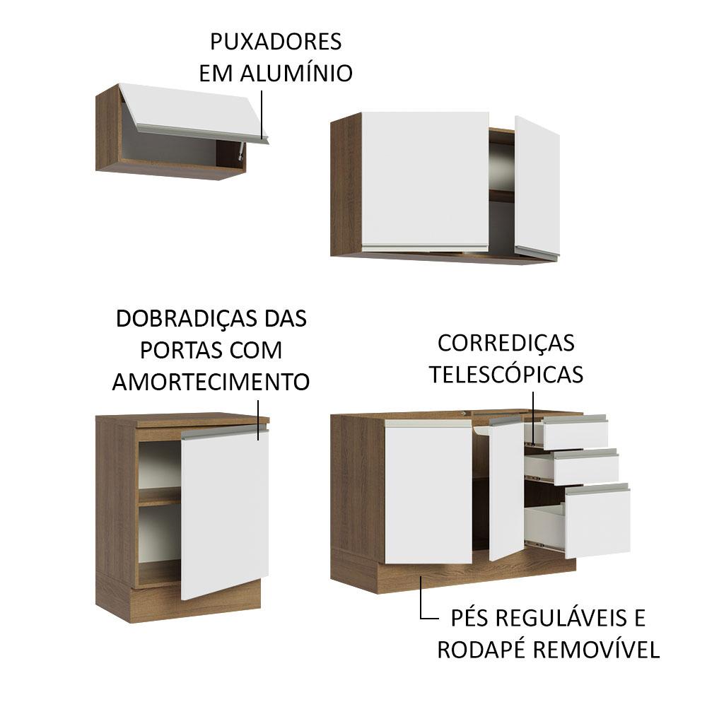 Foto 5 pulgar | Cocina Integral Madesa Glamy Blanco 180 Cm