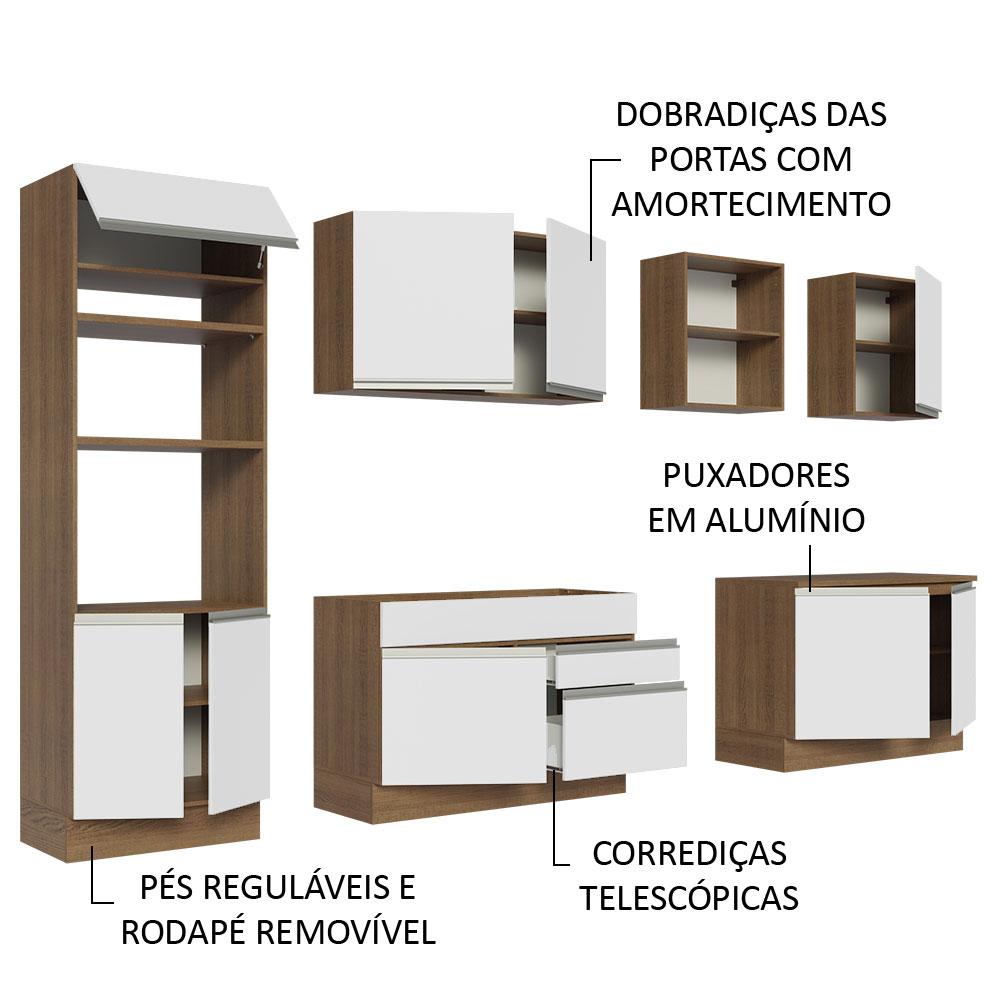 Foto 5 pulgar | Cocina Integral Madesa Glamy Blanca de 310 Cm