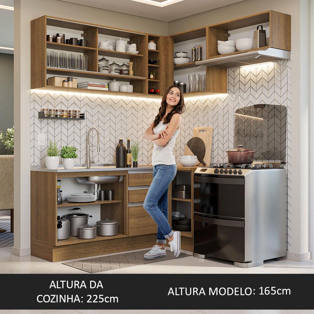 Foto 6 | Cocina Integral Madesa Glamy Marrón 349 Cm