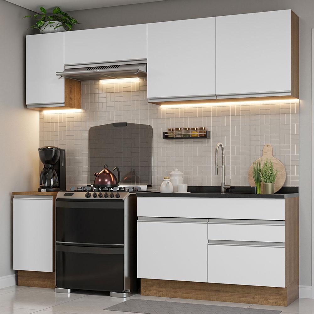 Cocina Integral Madesa Glamy Blanca 240 Cm