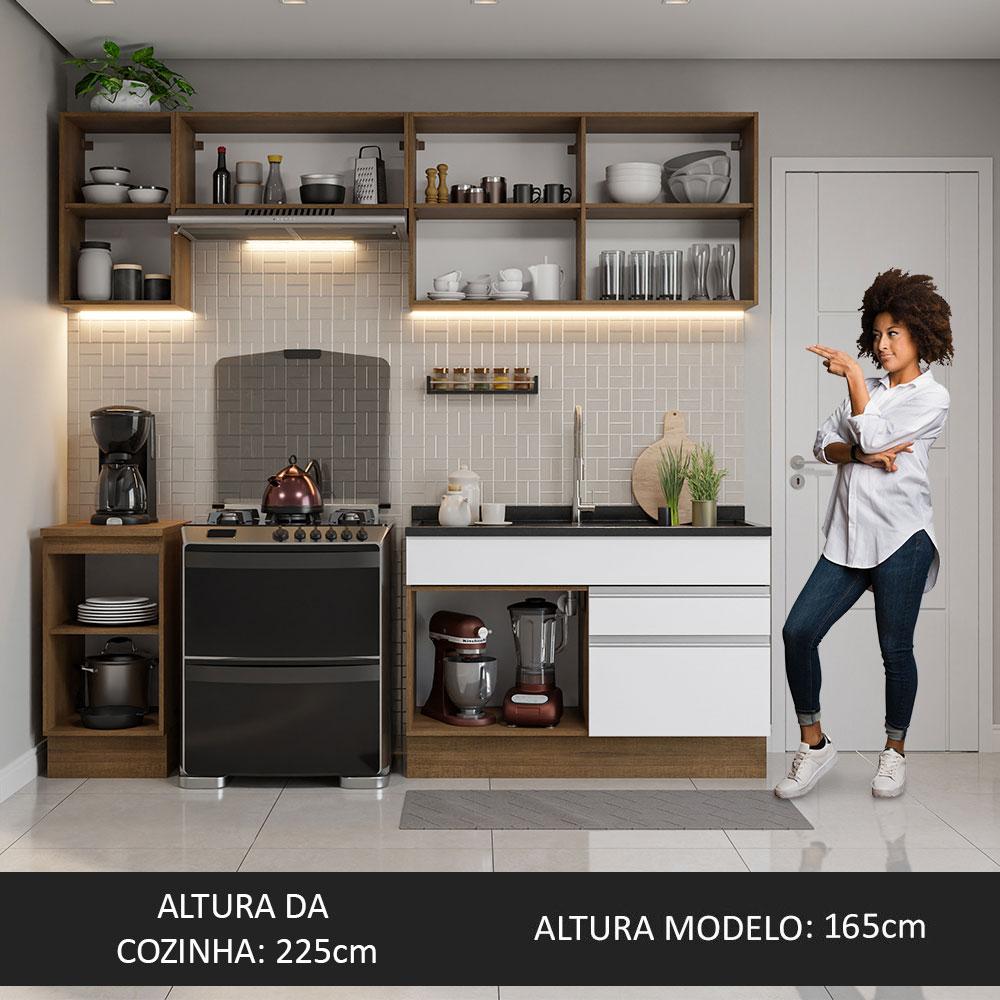 Foto 6 pulgar | Cocina Integral Madesa Glamy Blanca 240 Cm