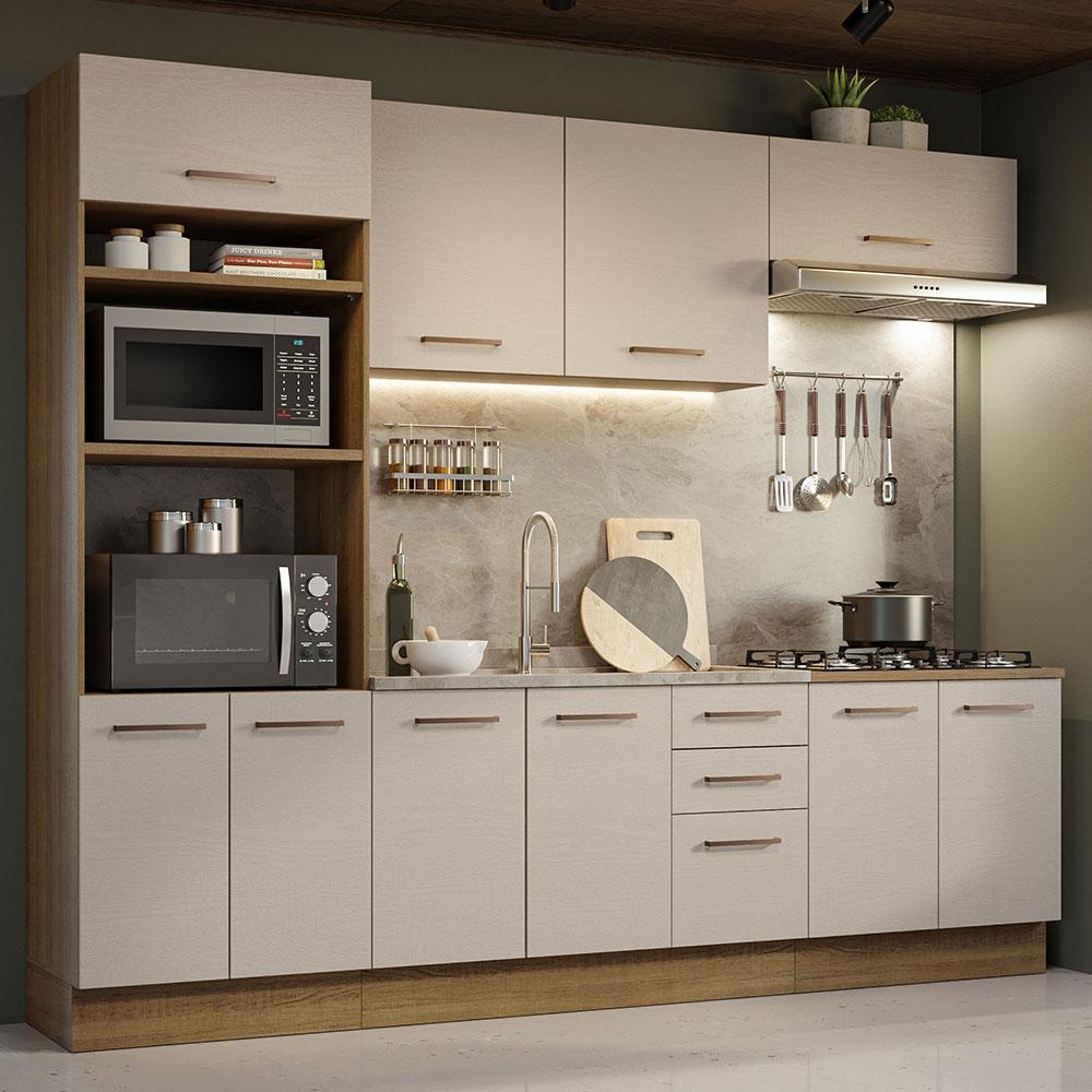 Cocina Integral Madesa Agata Beige 270 Cm