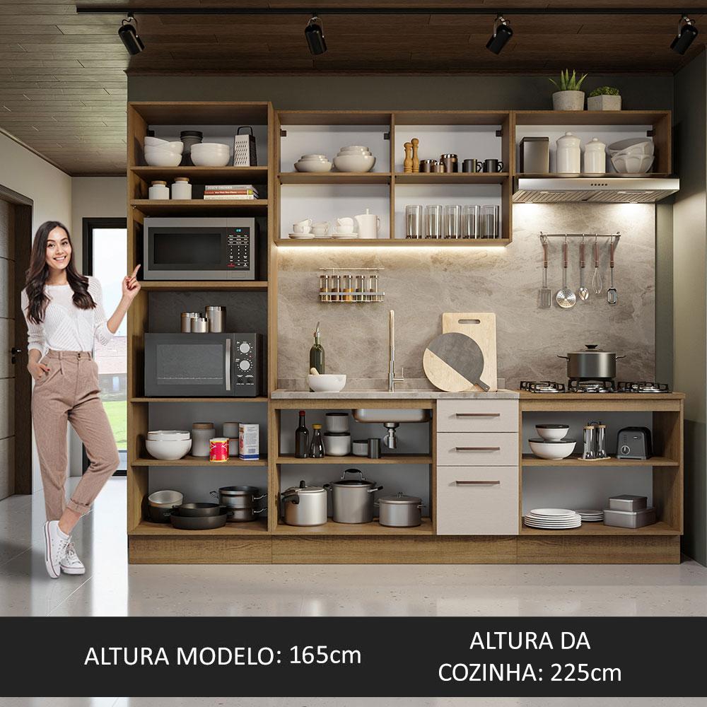 Foto 6 pulgar | Cocina Integral Madesa Agata Beige 270 Cm