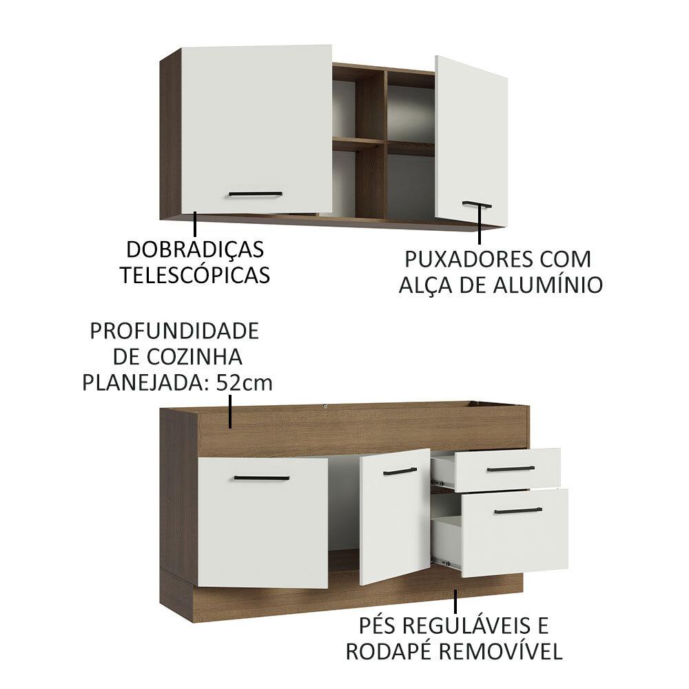 Foto 4 | Cocina Integral Madesa Ágata Blanca de 150 Cm