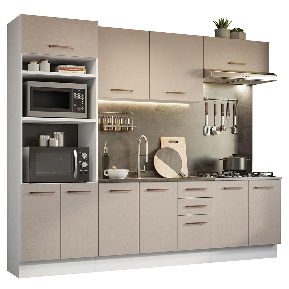 Cocina Integral Madesa Agata Beige 270 Cm