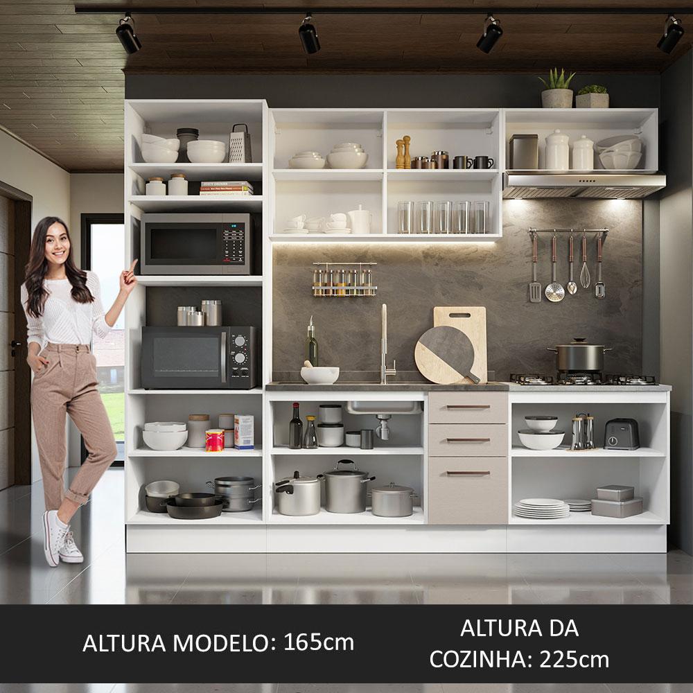 Foto 6 pulgar | Cocina Integral Madesa Agata Beige 270 Cm